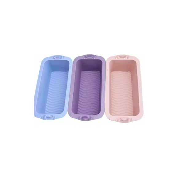 Molde De Silicona Rectangular Para Pan Molde Queque Color Morado