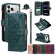 thumbnail image 1 of Para iPhone 17 Pro Max Funda Tipo Billetera, 9 Ranuras para Tarjetas Bloqueo RFID Bolso Cruzado Cubierta de Cuero, Bolsillo con Cierre, Correa de Muñeca y Hombro Desmontable, Funda Protectora, 1 of 11