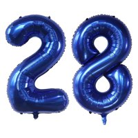 Globo Número 28 Ebaijquo De 40 Pulgadas Azul Marino Para Fiesta