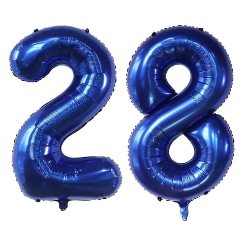 Globo Número 28 Ebaijquo De 40 Pulgadas Azul Marino Para Fiesta