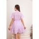 thumbnail image 3 of Vestido Corto Mujer Algodon Manga Corta Encaje Casual 0041, 3 of 3