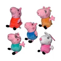 Genérico - Juguete Pack 6 Peluches Llaveros Peppa Pig 13Cm Infantil