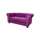thumbnail image 2 of Sofá Chesterfield 2C Felpa Morado, 2 of 2
