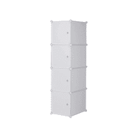 Importclick - Organizador Closet Ropero Hogar 4 Módulos 127X32X44 Cm Blanco