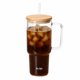 thumbnail image 1 of Vaso Mr. Coffee 1000 ml de vidrio con tapa de bambú, 1 of 8