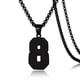 thumbnail image 1 of 1pc Stylish Stainless Steel Men's Athletes Number Pendant Necklace - Perfect for Baseball, Basketball, and Football Teams - Long Chain Necklace with Sports Number - Ideal Gift for Boys, 1 of 5