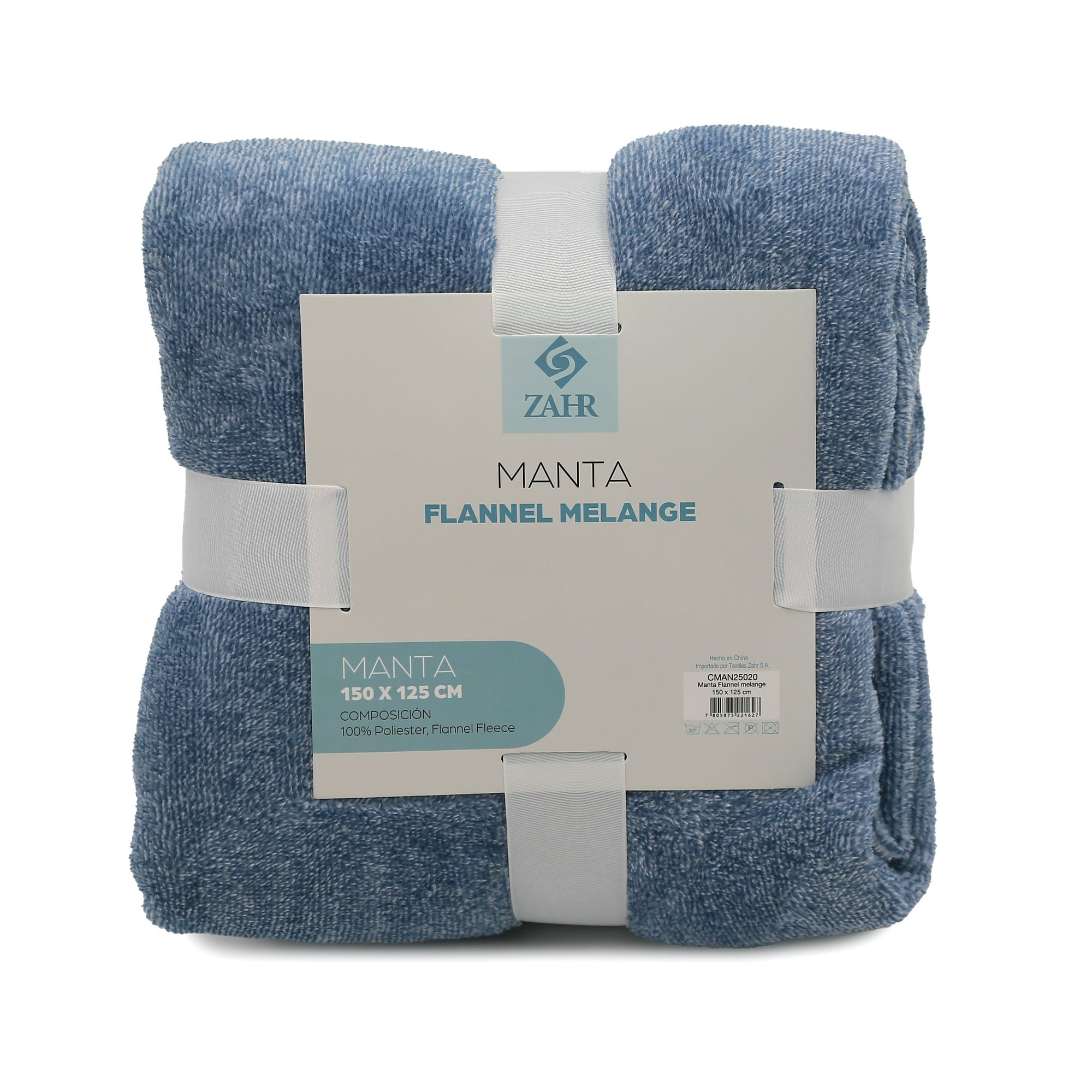Zahr - Manta Jaquard Flannel Azul 125 X 150 Cm