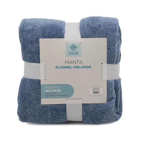 Zahr - Manta Jaquard Flannel Azul 125 X 150 Cm
