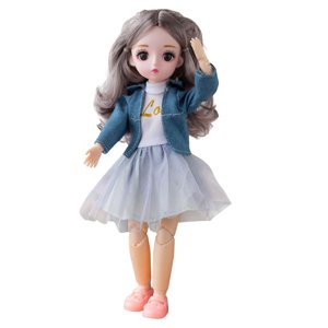 Magideal - Muñeca Bjd 1/6 Con Ojos De Animación 3D, Juguetes Para Hacer Tú Mismo, Muñecas Articuladas De 12 Pulgadas Para Regalo De Cumpleaños, Regalo De Halloween Para Niños Y Niñas. Azul