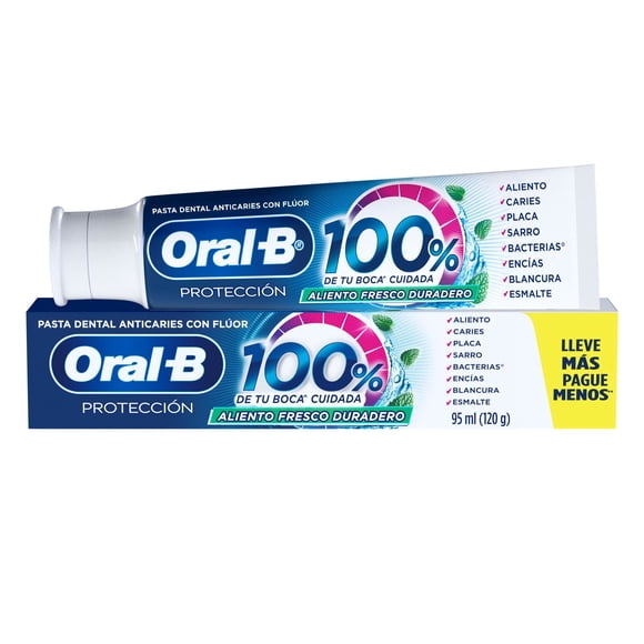 Pasta Dental Oral-B Anticaries con Flúor, 95 ml
