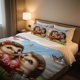 thumbnail image 1 of Two Hedgehogs Duvet Cover Set Digital Print Machine Washable, 1 of 1