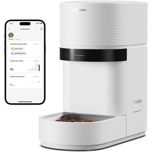 Comedero Automático para Gatos PETLIBRO PLAF10501W 5 L con Balanza WiFi