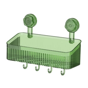 Magideal - Carrito De Ducha Con Ventosa, Estante De Ducha, Estante De Almacenamiento Para Ducha, Cesta De Ducha De Moda, Organizador De Ducha Para Cocina, Baño Y Verde