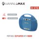 thumbnail image 5 of Reproductor de CD portátil HANNLOMAX HX-327CD con radio AM/FM (azul), 5 of 5
