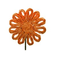 Homeessentials - Flor Yute Naranja 38 Cm Pack 6 Un.