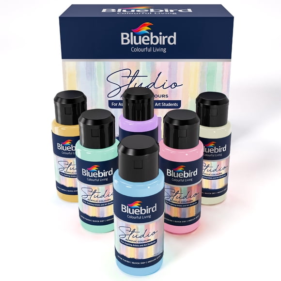 Studio Pinturas Acrílicas Colores Pastel Paquete De 6 De 3 4 Fl Oz Cada Una Pintura Acrílica Básica Para Manualidades Diy Y Artistas Principiantes