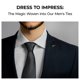 thumbnail image 2 of Corbata Ajustable Man of Men 146 cm Negro Sólido, 2 of 7