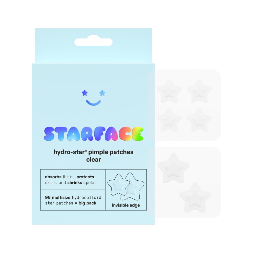 Starface World - Hidrocoloide Transparente Pimple Patches Starface Hydro-Star, 96 Unidades
