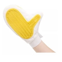 Defensor Forever - Guante Cepillo Para Peinar A Tu Mascota (Quita Pelos) Amarillo