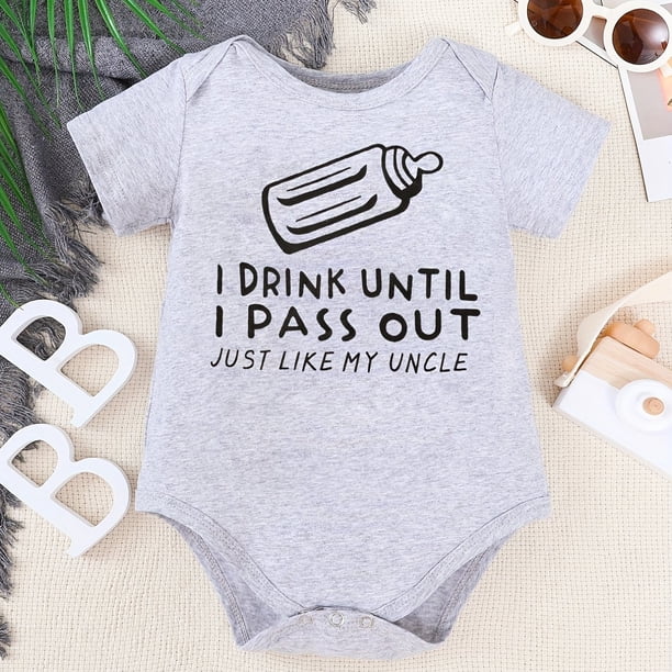 Unisex Infant Baby Funny Letter Graphic Onesie Romper, Cute Short Bodysuits Outfits For Boys And Girls