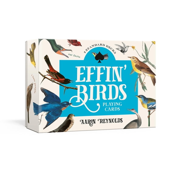 Dos barajas estándar de Playing Cards Effin' Birds Clarkson Potter