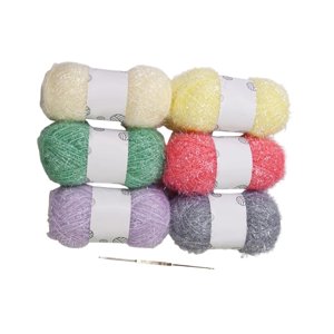 Magideal - Hilo De Fregar Para Paños De Cocina Hilos De Crochet Suministros Brillante Secado Rápido Bricolaje Colores Surtidos Surtido Para Tejer Toallas De Baño Estilo A