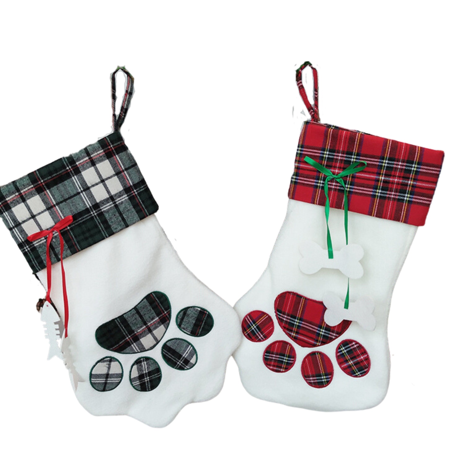 Bohemik - Pack 2 Botas Navidad Patas De Perrito Y Gatito