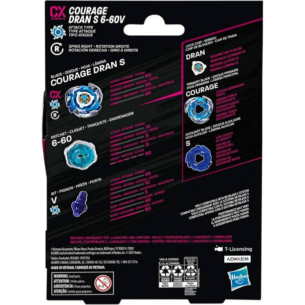Beyblade X - Starter Pack CX - Courage Dran S 6-60V Attack Type
