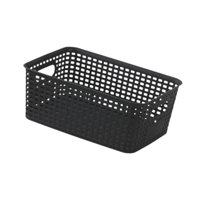 Magideal - Cesta De Almacenamiento Tejida, Caja De Cesta, Decoración Del Hogar, Multiusos Para Organizar, Contenedor Para Dormitorio, Escritorio, Oficina, Cocina Negro