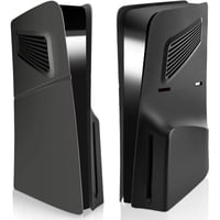 Genérico - Placas De Cubierta Para La Consola Ps5 Slim Disc Edition - Rejillas De Ventilación De Refrigeración A Prueba De Golpes De Reemplazo De Protección Personalizada De La Cáscara De La Piel-Negro