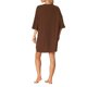 thumbnail image 3 of INSPIRE CHIC Conjunto de salón de punto acanalado para mujer Camiseta de manga corta de gran tamaño y pantalones cortos de ciclista de cintura alta Conjunto suave de dos piezas para verano XL Marrón, 3 of 6