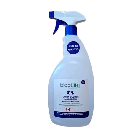 Eliminador de Olores de Mascotas Bioption - Eco-Fórmula Enzimática 1 Litro - Neutraliza Orina, Heces y Vómito