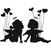 Rienda Libre Graphics - Decomural Love Heart Cherubs Angels Ws-17973