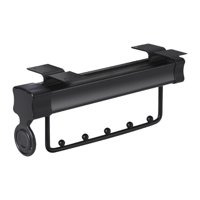 Magideal - Barra De Almacenamiento Para Armario, Barra Extraíble Para Ropa, Armario Portátil Moderno, Carril Para Ropa, Colgador De Ropa Telescópico De Una Sola Negro