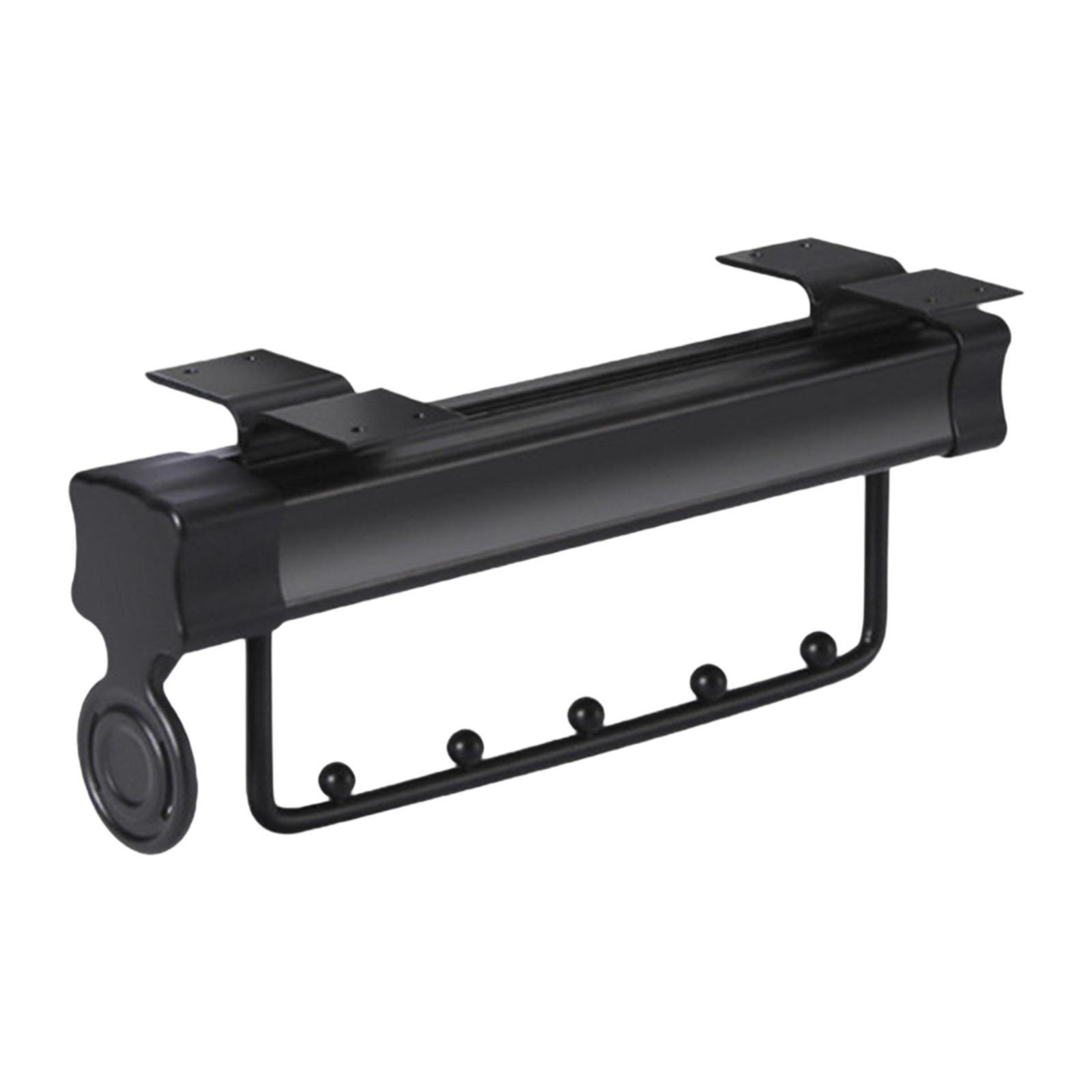 Magideal - Barra De Almacenamiento Para Armario, Barra Extraíble Para Ropa, Armario Portátil Moderno, Carril Para Ropa, Colgador De Ropa Telescópico De Una Sola Negro