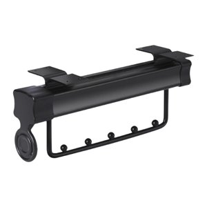 Magideal - Barra De Almacenamiento Para Armario, Barra Extraíble Para Ropa, Armario Portátil Moderno, Carril Para Ropa, Colgador De Ropa Telescópico De Una Sola Negro