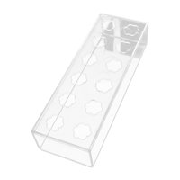 Magideal - Florero Rectangular Florero De Acrílico Florero De Acrílico Florero Moderno Maceta Soporte De Planta Hidropónica Para Centro De Mesa Decoración Para 30X10X6.5Cm 12 Agujeros