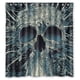 thumbnail image 1 of Cortina de ducha con diseño de calavera y ganchos, tamaño 66 x 72 pulgadas, 1 of 3