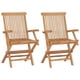 thumbnail image 1 of Sillas Plegables Casafoyer Madera De Teca Maciza 2 Unidades, 1 of 3