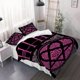 thumbnail image 1 of Three-Piece Heartagram Pink Inspiration Printed Duvet Cover Set Includes Duvet Cover and Pillowcases, 1 of 1