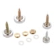 thumbnail image 1 of Set 4 Tornillos Con Tapa Instalación Espejos Decorativos plateado 16mm, 1 of 4
