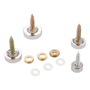 Genérica - Set 4 Tornillos Con Tapa Instalación Espejos Decorativos Multicolor