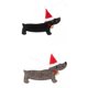 thumbnail image 4 of 2x Colgantes Navide?os Decoraciones Adorno De Perro Dachshund Negro Y Gris, 4 of 4
