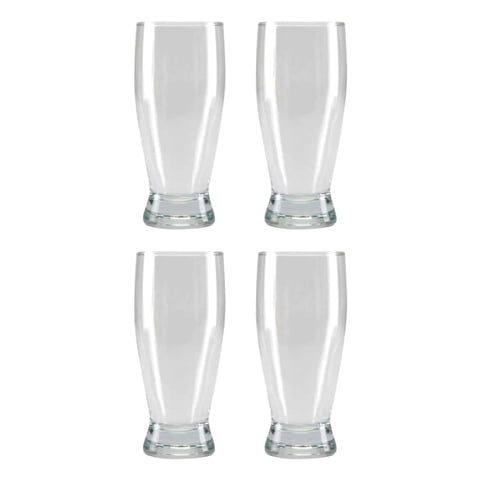 Allegra - Pack 4 Vasos Cerveceros Vidrio Modelo Amberes 560Ml