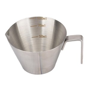 Magideal - Taza De Café Expreso, Tazas Medidoras De Leche De 100Ml, Taza De Té De La Leche De Cocina, Accesorios De Acero Inoxidable Para Café Expreso, Jarra Argén