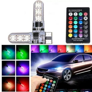 Genérico - Par Ampolletas Led T10 Multicolor (Rgb) Con Control Remoto Universal