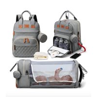 Riqui - Mochila Maternal 3 En 1 Gris