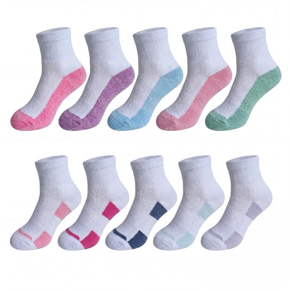 Calcetines Niña Deportivo Quarter Blanco X10 23-26