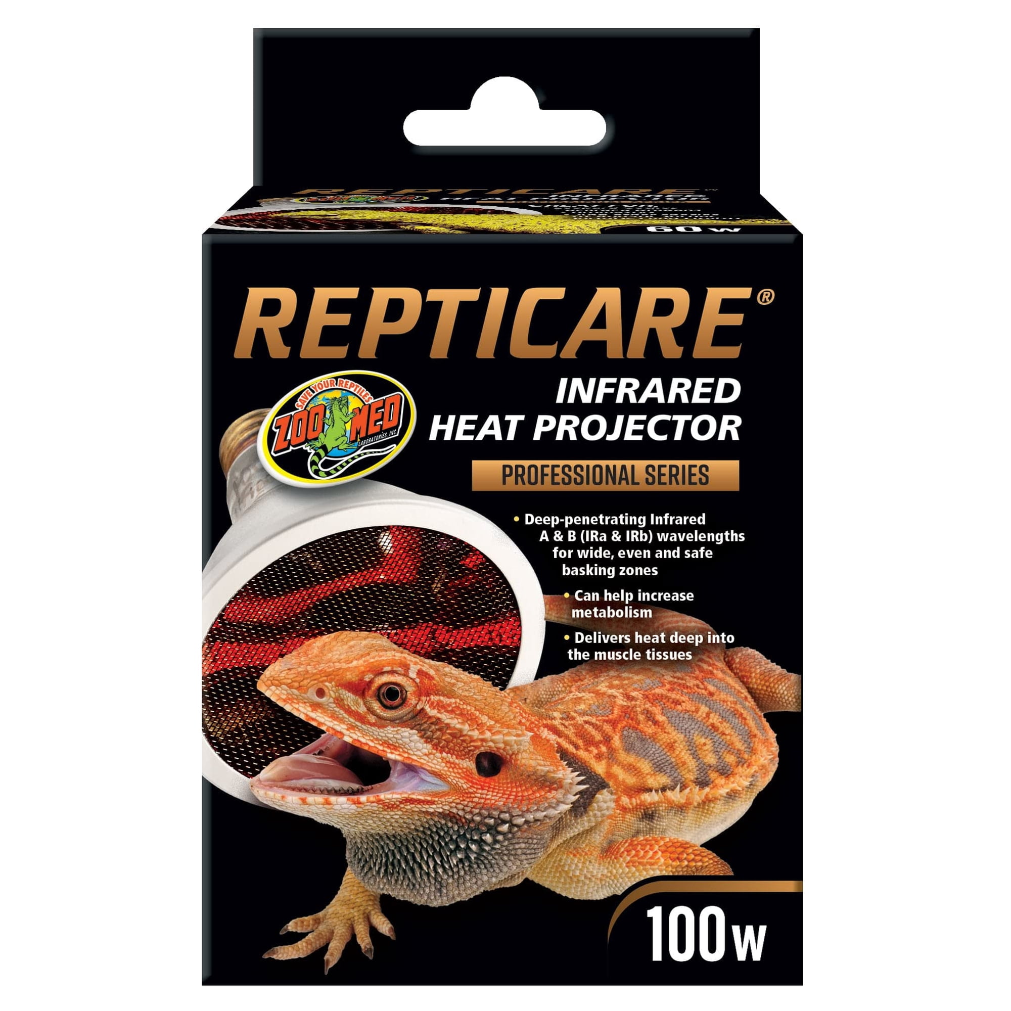 Proyector De Calor Infrarrojo Zoo Med Repticare 100w