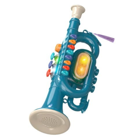 Bothyi - Instrumento Musical Juguete Simulación Cuerno Trompeta Trompeta Azul Educativa
